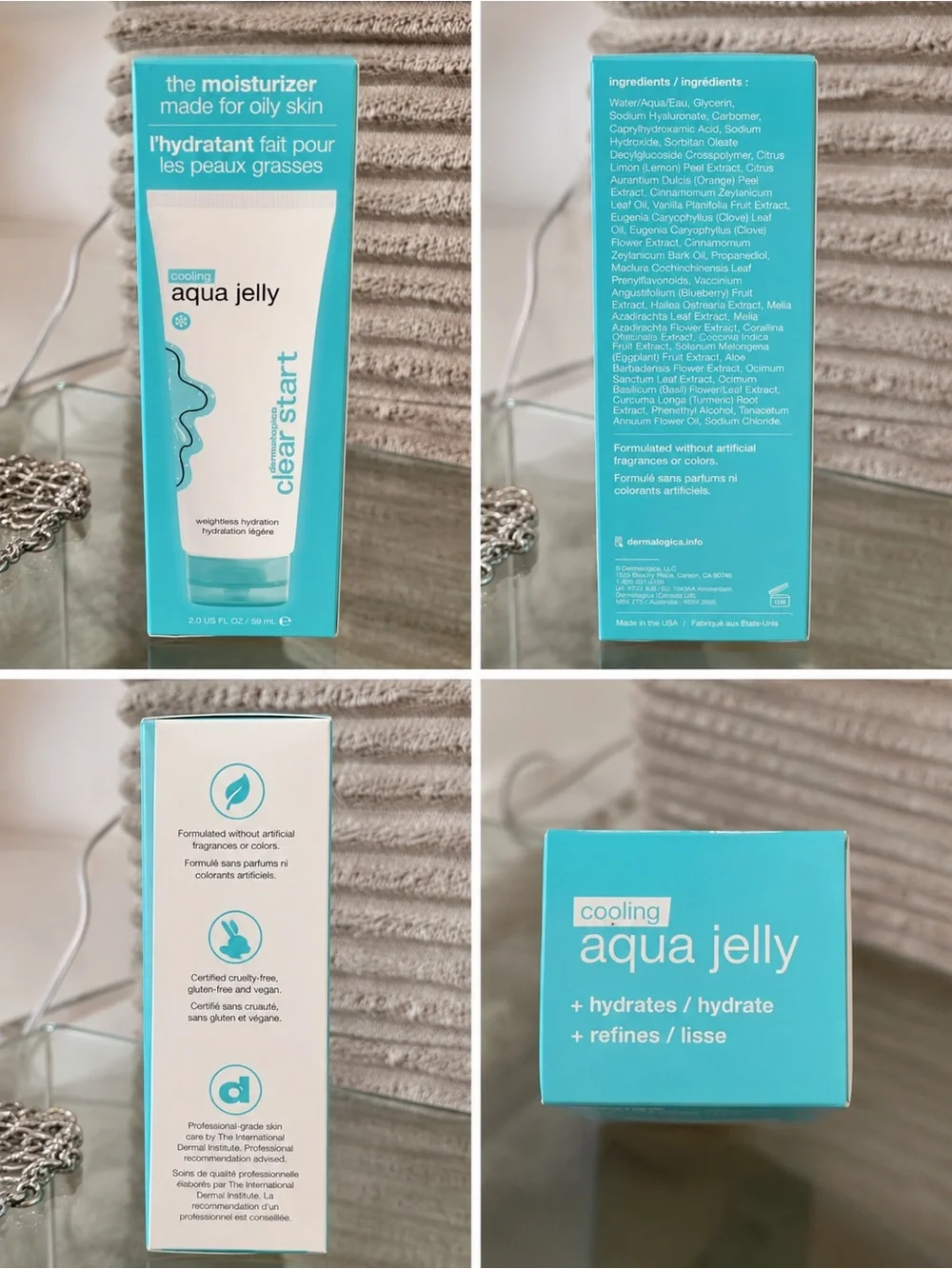 dermalogica Clear Start Aqua Jelly Moisturizer - Blue and White